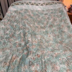 Hand Painted India Ink USA Made Artisan Bedspread Quilt Comforter Southwestern‎